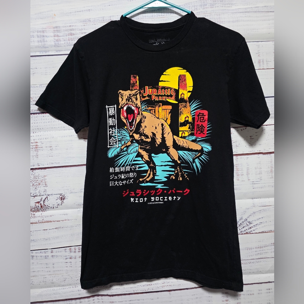 Riot Society Black Jurassic Park Graphic Tee